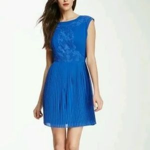 Ted Baker London SASKIAH Blue Pleated Dress size 1